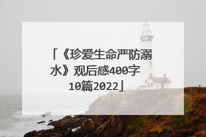 《珍爱生命严防溺水》观后感400字10篇2022