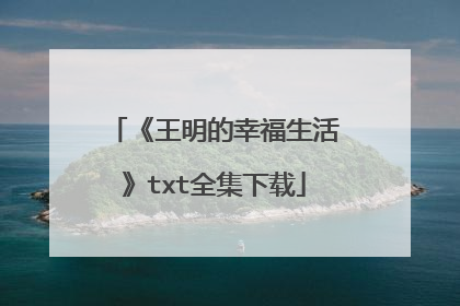 《王明的幸福生活》txt全集下载