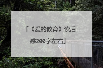 《爱的教育》读后感200字左右