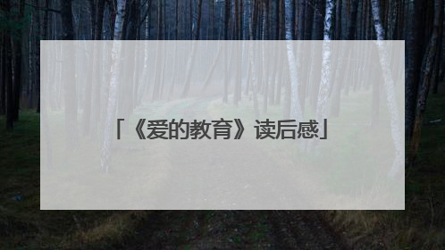 《爱的教育》读后感