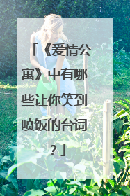 《爱情公寓》中有哪些让你笑到喷饭的台词?