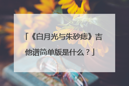 《白月光与朱砂痣》吉他谱简单版是什么？