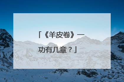 《羊皮卷》一功有几章？