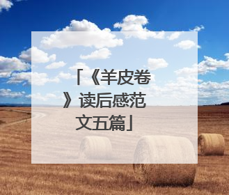 《羊皮卷》读后感范文五篇