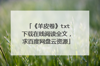 《羊皮卷》txt下载在线阅读全文,求百度网盘云资源