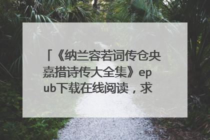 《纳兰容若词传仓央嘉措诗传大全集》epub下载在线阅读,求百度网盘云资源