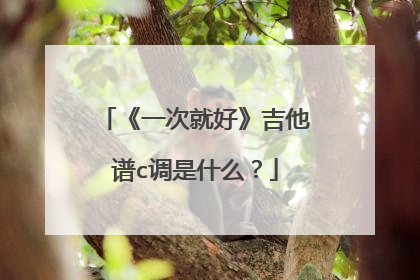 《一次就好》吉他谱c调是什么？