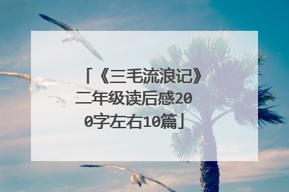 《三毛流浪记》二年级读后感200字左右10篇