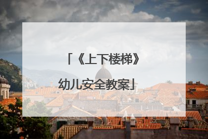 《上下楼梯》幼儿安全教案