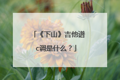 《下山》吉他谱c调是什么？