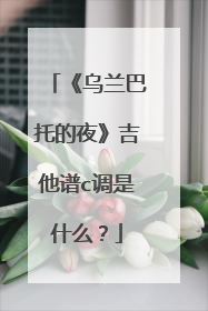 《乌兰巴托的夜》吉他谱c调是什么？
