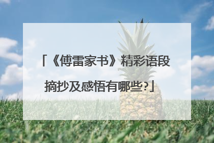 《傅雷家书》精彩语段摘抄及感悟有哪些?