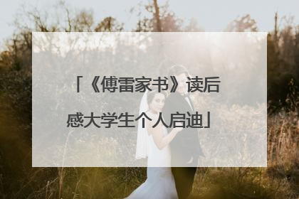 《傅雷家书》读后感大学生个人启迪