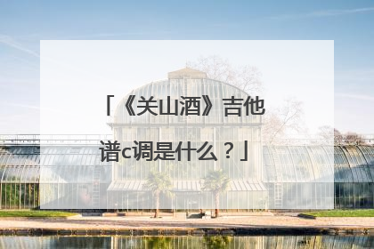 《关山酒》吉他谱c调是什么?