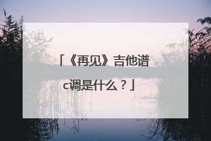 《再见》吉他谱c调是什么？
