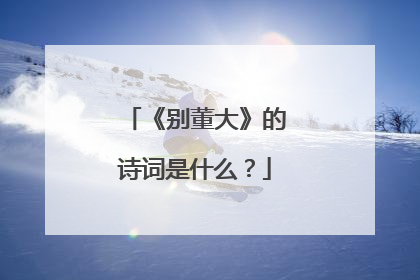 《别董大》的诗词是什么？