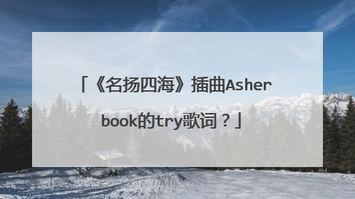 《名扬四海》插曲Asher book的try歌词?