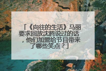 《向往的生活》马丽要求回放沈腾说过的话，他们加盟给节目带来了哪些笑点？