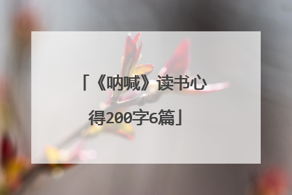 《呐喊》读书心得200字6篇