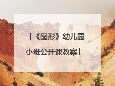 《图形》幼儿园小班公开课教案
