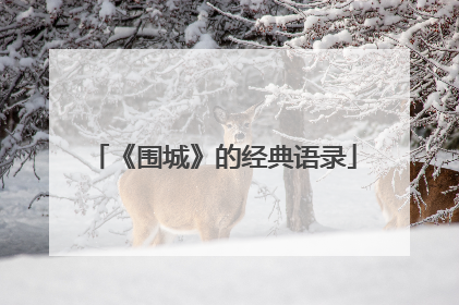 《围城》的经典语录