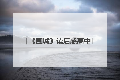 《围城》读后感高中