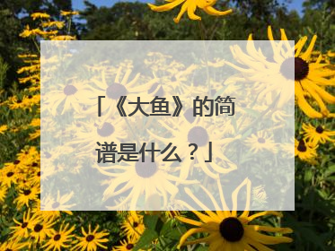 《大鱼》的简谱是什么？