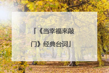 《当幸福来敲门》经典台词