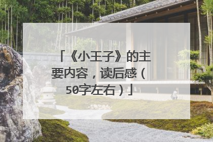 《小王子》的主要内容,读后感(50字左右)