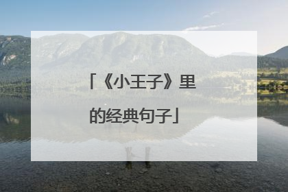 《小王子》里的经典句子