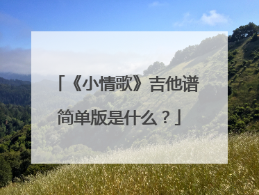 《小情歌》吉他谱简单版是什么？