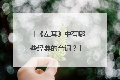 《左耳》中有哪些经典的台词?