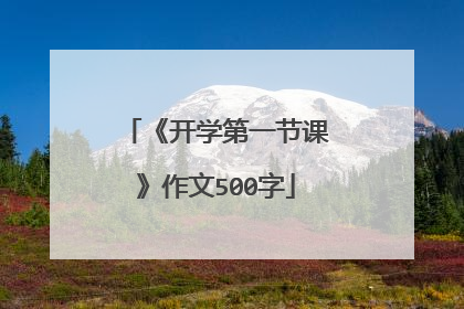 《开学第一节课》作文500字