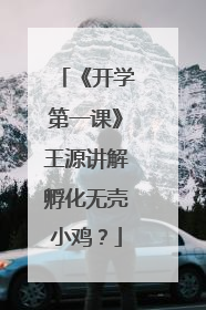 《开学第一课》王源讲解孵化无壳小鸡？