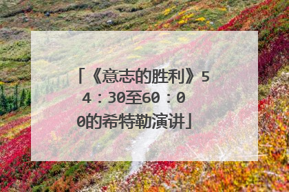《意志的胜利》54:30至60:00的希特勒演讲
