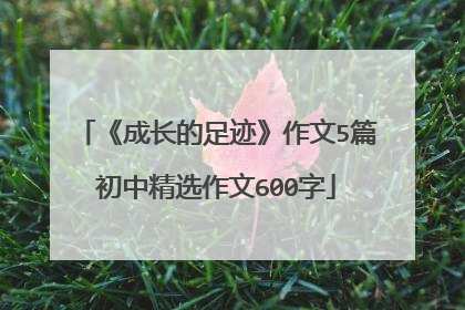 《成长的足迹》作文5篇初中精选作文600字