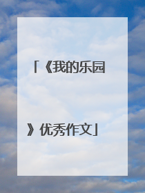 《我的乐园》优秀作文
