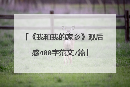 《我和我的家乡》观后感400字范文7篇