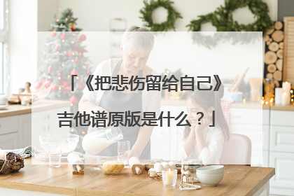 《把悲伤留给自己》吉他谱原版是什么？