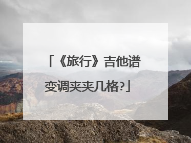 《旅行》吉他谱变调夹夹几格?