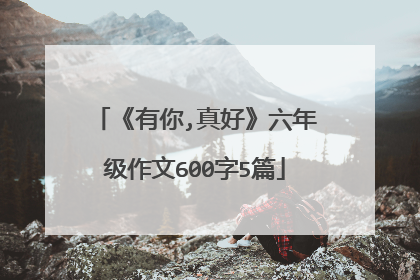 《有你,真好》六年级作文600字5篇