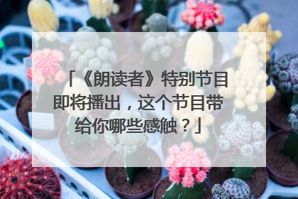 《朗读者》特别节目即将播出,这个节目带给你哪些感触?