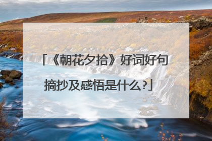 《朝花夕拾》好词好句摘抄及感悟是什么?