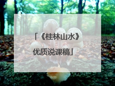 《桂林山水》优质说课稿