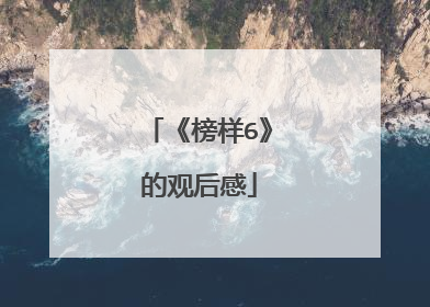 《榜样6》的观后感