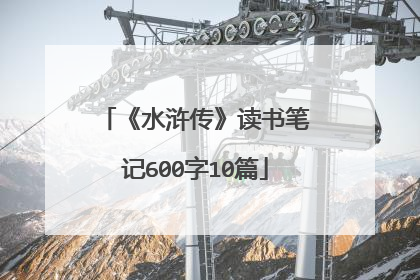 《水浒传》读书笔记600字10篇