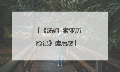 《汤姆·索亚历险记》读后感
