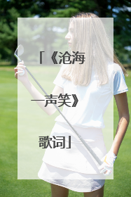 《沧海一声笑》歌词