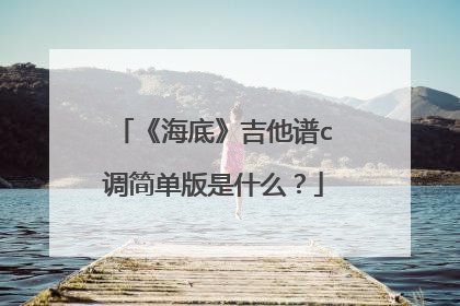 《海底》吉他谱c调简单版是什么？