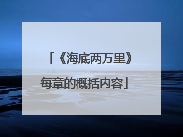 《海底两万里》每章的概括内容